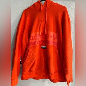 Adidas orange hoodie jacket in XL